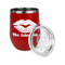 Lips n Hearts Stainless Wine Tumblers - Red - Double Sided - Alt View