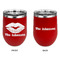 Lips n Hearts Stainless Wine Tumblers - Red - Double Sided - Approval