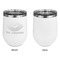 Lips n Hearts Stainless Wine Tumblers - White - Single Sided - Approval