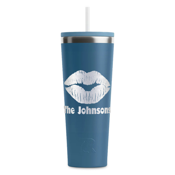 Custom Lips n Hearts RTIC Everyday Tumbler with Straw - 28oz (Personalized)