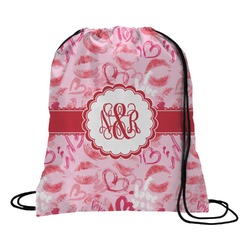 Lips n Hearts Drawstring Backpack - Medium (Personalized)