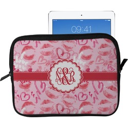 Lips n Hearts Tablet Case / Sleeve - Large (Personalized)