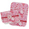 Lips n Hearts Two Rectangle Burp Cloths - Open & Folded