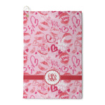 Lips n Hearts Waffle Weave Golf Towel (Personalized)