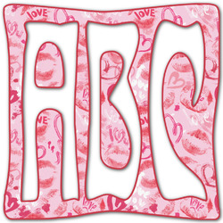 Lips n Hearts Monogram Decal - Small (Personalized)