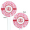 Lips n Hearts White Plastic 5.5" Stir Stick - Double Sided - Round - Front & Back