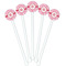 Lips n Hearts White Plastic 5.5" Stir Stick - Fan View