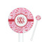 Lips n Hearts White Plastic 5.5" Stir Stick - Round - Closeup