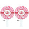 Lips n Hearts White Plastic 7" Stir Stick - Double Sided - Round - Front & Back