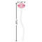 Lips n Hearts White Plastic 7" Stir Stick - Oval - Dimensions