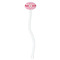 Lips n Hearts White Plastic 7" Stir Stick - Oval - Single Stick