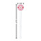 Lips n Hearts White Plastic 7" Stir Stick - Round - Dimensions