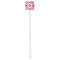 Lips n Hearts White Plastic Stir Stick - Double Sided - Square - Single Stick