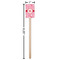 Lips n Hearts Wooden 6.25" Stir Stick - Rectangular - Dimensions