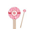 Lips n Hearts Wooden 7.5" Stir Stick - Round - Closeup