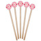 Lips n Hearts Wooden 7.5" Stir Stick - Round - Fan View