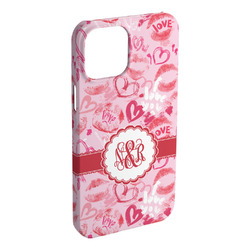 Lips n Hearts iPhone Case - Plastic - iPhone 15 Pro Max (Personalized)