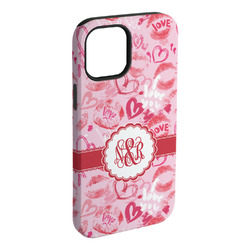 Lips n Hearts iPhone Case - Rubber Lined (Personalized)