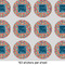 Retro Squares 1" Multipurpose Round Labels - Sheet