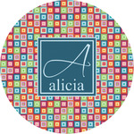 Retro Squares Multipurpose Round Labels - 1" (Personalized)