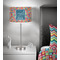 Retro Squares 13 inch drum lamp shade - in room