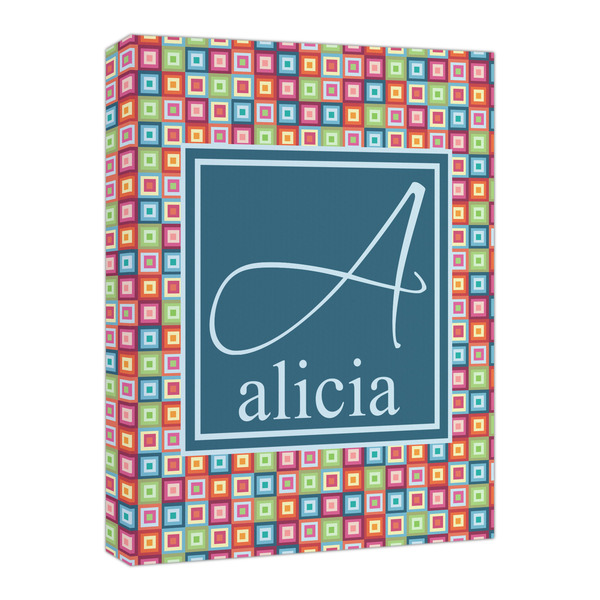 Custom Retro Squares Canvas Print - 16x20 (Personalized)