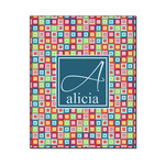 Retro Squares Wood Print - 16x20 (Personalized)