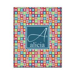 Retro Squares Wood Print - 16x20 (Personalized)