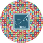 Retro Squares Multipurpose Round Labels - 2" (Personalized)