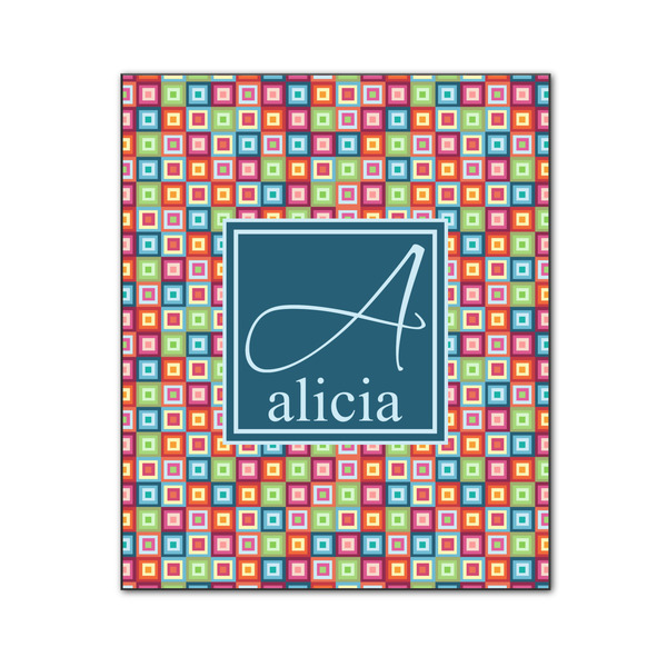 Custom Retro Squares Wood Print - 20x24 (Personalized)