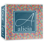 Retro Squares 3-Ring Binder - 3 inch (Personalized)