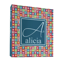 Retro Squares 3 Ring Binder - Full Wrap - 1" (Personalized)