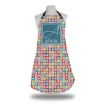 Retro Squares Apron w/ Name and Initial