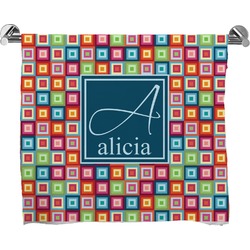 Retro Squares Bath Towel (Personalized)