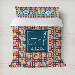 Retro Squares Duvet Cover (Personalized)