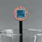 Retro Squares Black Plastic 7" Stir Stick - Round - Main