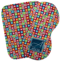 Retro Squares Burp Cloth (Personalized)