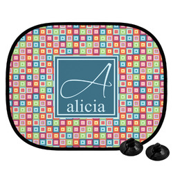 Retro Squares Car Side Window Sun Shade (Personalized)