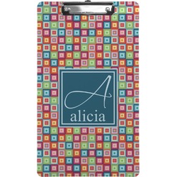 Retro Squares Clipboard (Legal Size) (Personalized)