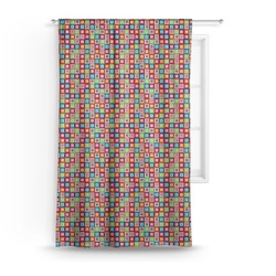 Retro Squares Curtain - 50"x84" Panel