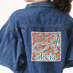 Retro Squares Large Custom Shape Patch - 2XL (Personalized)