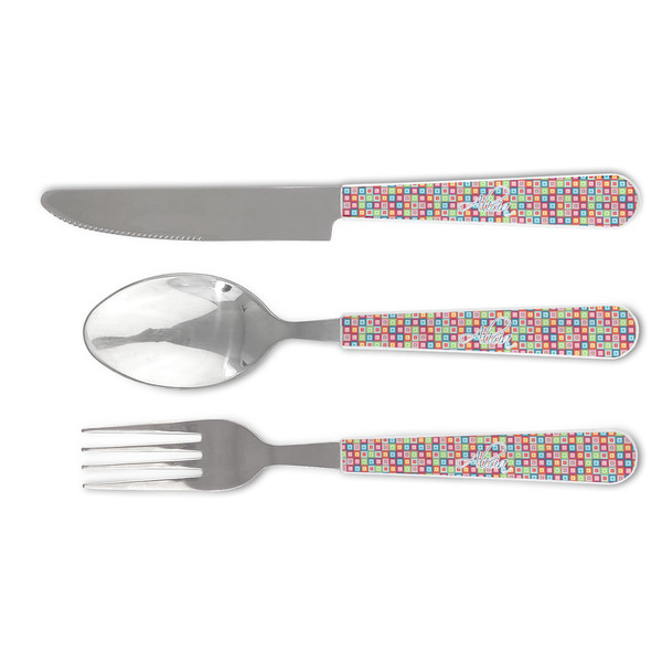 Custom Retro Squares Cutlery Set (Personalized)