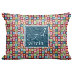 Retro Squares Decorative Baby Pillowcase - 16"x12" (Personalized)