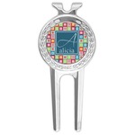 Retro Squares Golf Divot Tool & Ball Marker (Personalized)