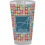 Retro Squares Pint Glass - Full Color (Personalized)