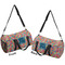 Retro Squares Duffle bag small front and back sides