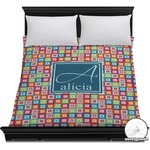 Retro Squares Duvet Cover - Full / Queen (Personalized)