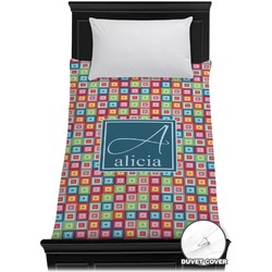 Retro Squares Duvet Cover - Twin (Personalized)