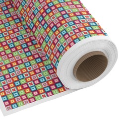 Retro Squares Fabric by the Yard - Spun Polyester Poplin