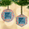 Retro Squares Frosted Glass Ornament - MAIN PARENT